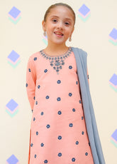 Farshi By Shanzey Embroidered Lawn Cotton Suits Stitched 3 Piece For Girls S25FLE SHK-4437